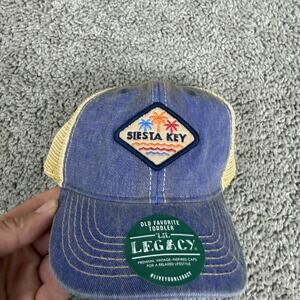 Legacy Siesta Key Hat Cap Snap Back Toddler Adjustable Blue Mesh Beach Trucker